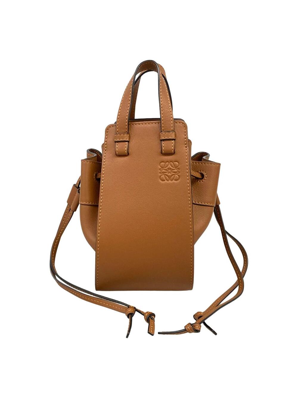 Loewe Hammock Drawstring Bag Mini Brown #371765L17B